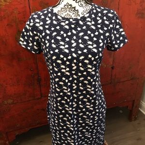 Old Navy Knit Stretch Jersey crew neck Dress navy